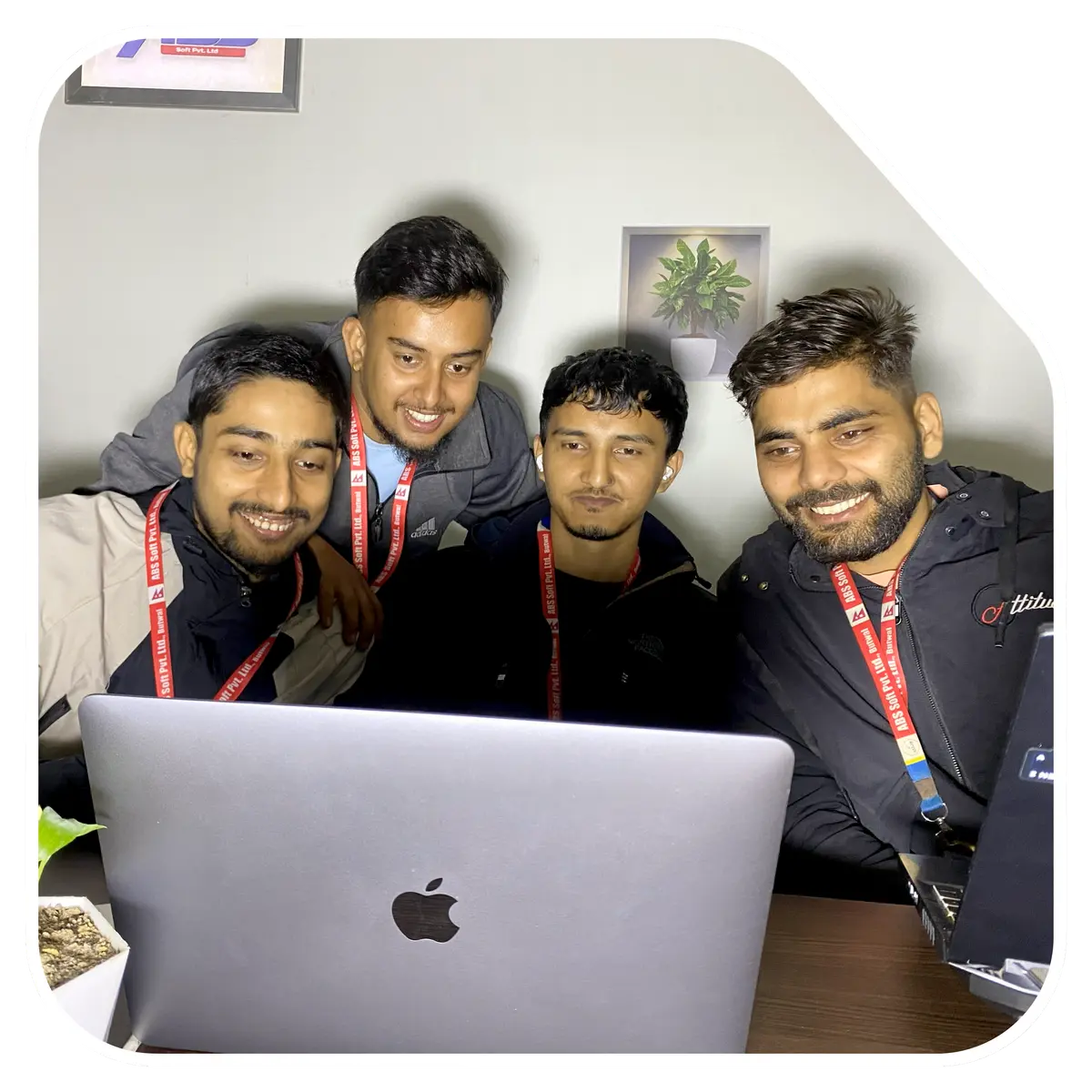 ABS Soft team members working together